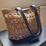 Ağ Örgü Detaylı Omuz Çantası