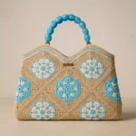 Turkuaz Boncuk Saplı Çanta