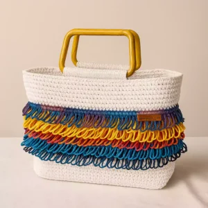 Renkli Katmanlı El Çantası